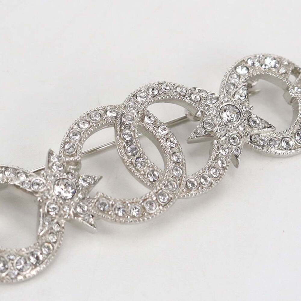 CHANEL Silver Logo Brooch - Picture 3 of 4